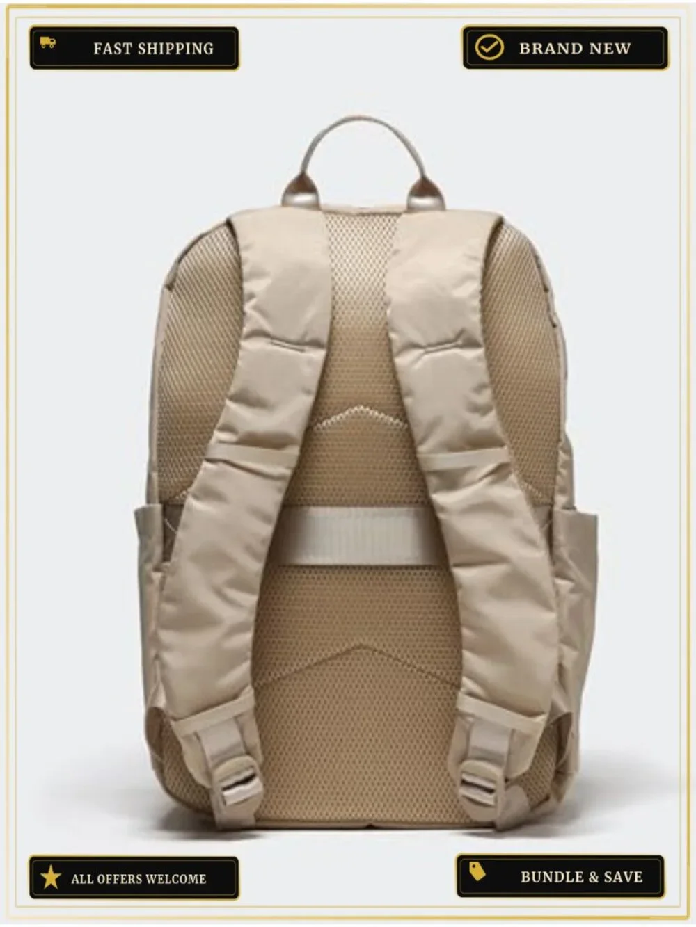 22L Nylon Daypack Backpack with Laptop Sleeve, Travel Commuter School Bag